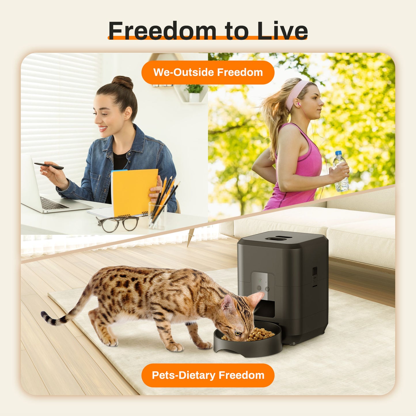 Luxury Smart Pet Feeder – Timed Food Dispenser for Cats & Dogs