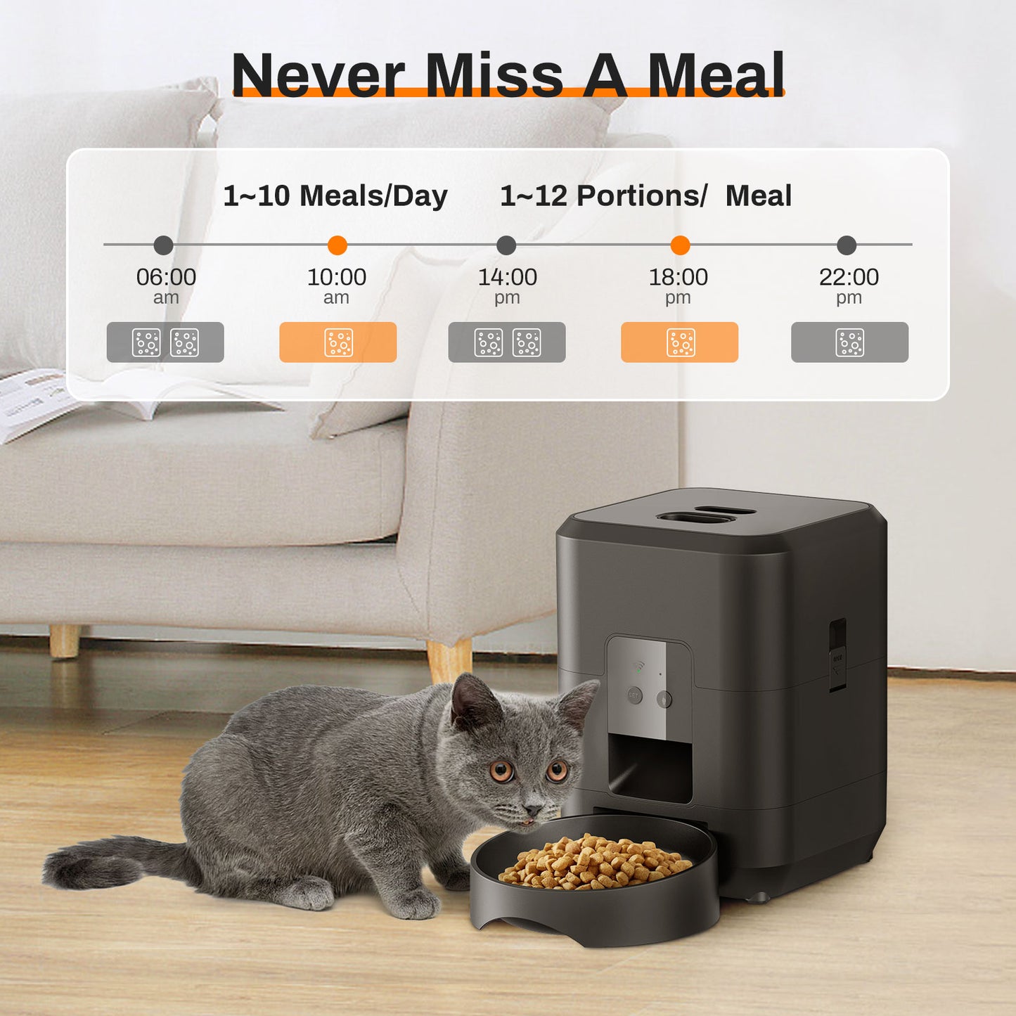 Luxury Smart Pet Feeder – Timed Food Dispenser for Cats & Dogs