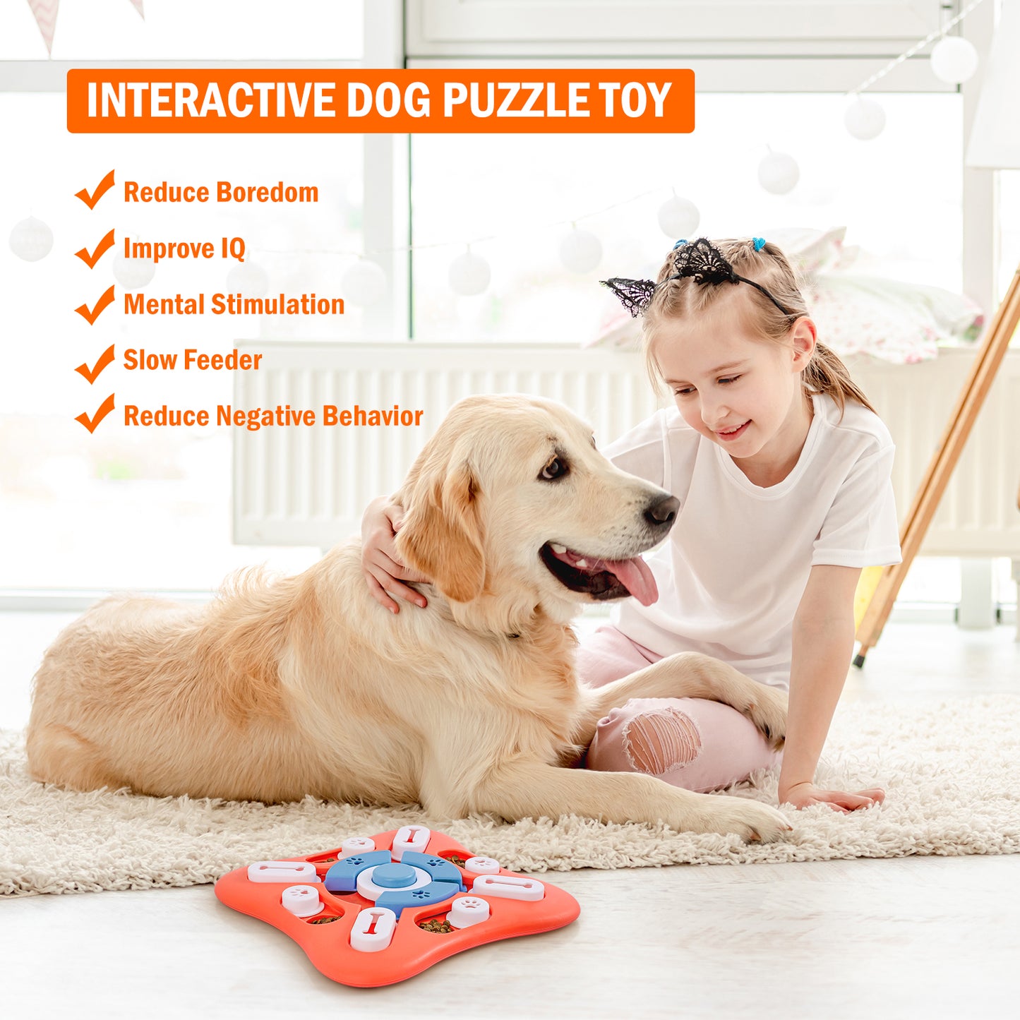 LuxeMind™ IQ Puzzle Toy – Interactive Treat Dispenser for Mental Enrichment & Training