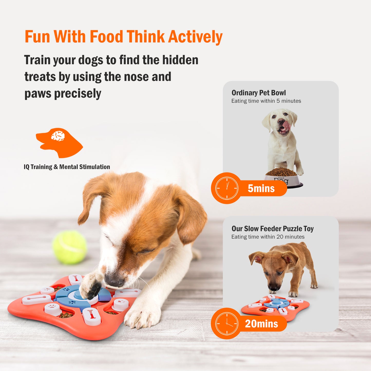 LuxeMind™ IQ Puzzle Toy – Interactive Treat Dispenser for Mental Enrichment & Training