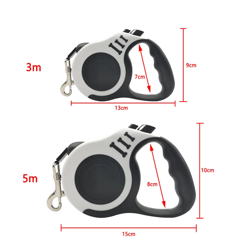 Luxe™Leash Pro Retractable - 5m Automatic Strong Nylon Lead For Small/Medium Dogs & Cats, Durable Pet Traction Rope Supplies