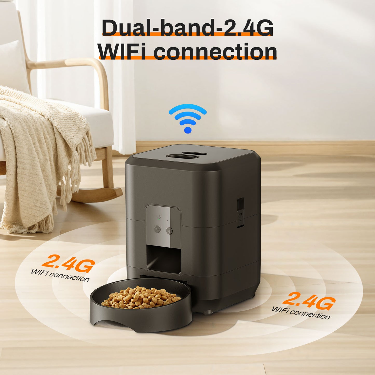 Luxury Smart Pet Feeder – Timed Food Dispenser for Cats & Dogs