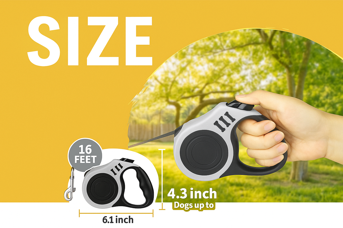 Luxe™Leash Pro Retractable - 5m Automatic Strong Nylon Lead For Small/Medium Dogs & Cats, Durable Pet Traction Rope Supplies
