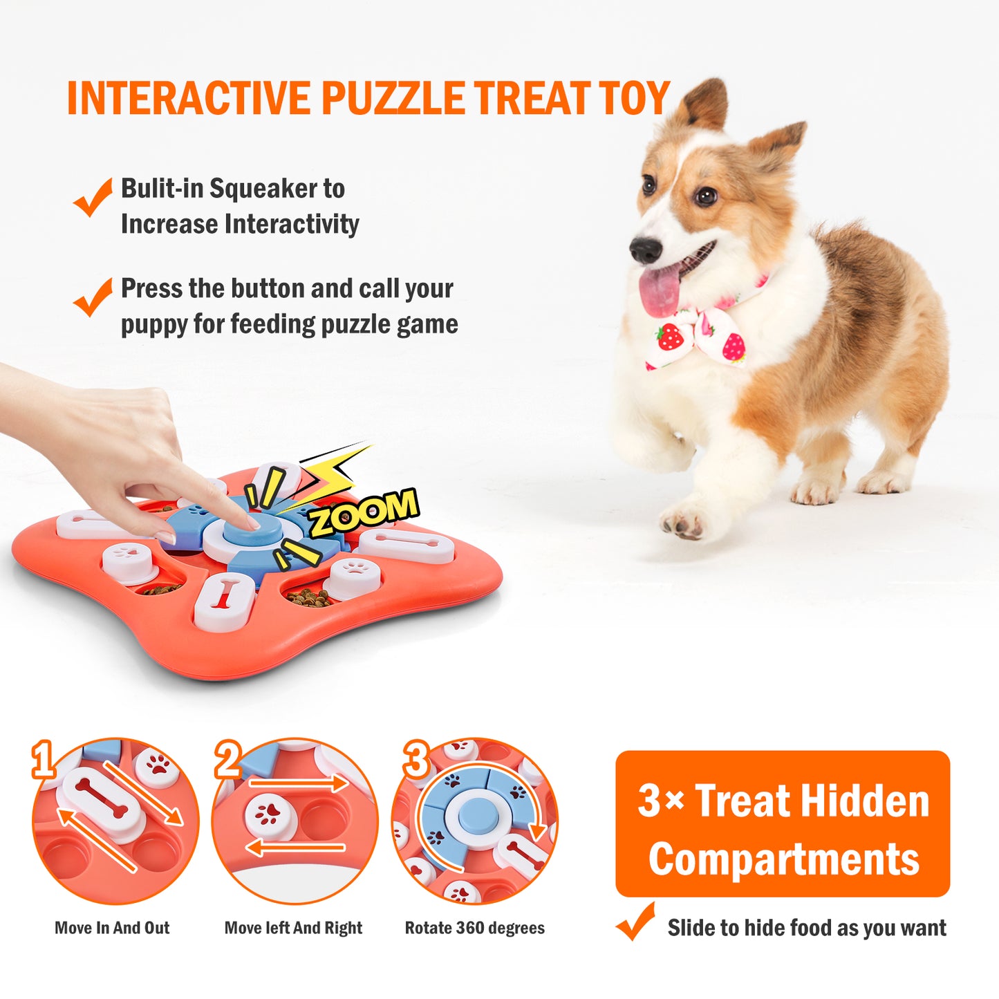 LuxeMind™ IQ Puzzle Toy – Interactive Treat Dispenser for Mental Enrichment & Training