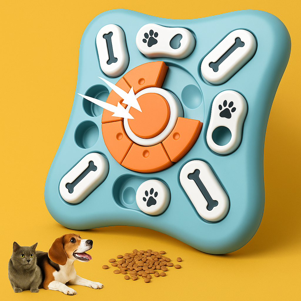 LuxeMind™ IQ Puzzle Toy – Interactive Treat Dispenser for Mental Enrichment & Training
