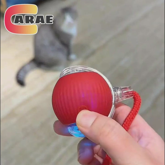 Luxe™WhirlTail Rechargeable Smart Cat Ball with Tail – Automatic Rolling & Interactive Play
